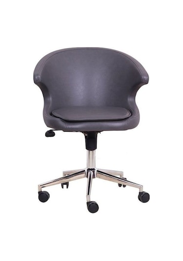 Koltukstilim Koket Gri Deri Çalışma Koltuğu Diğer