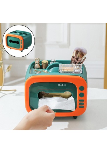 Suntek Retro Tv Mendil Kapak Peçete Kutusu Organizatör Ev