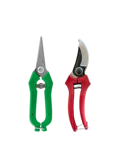 Bykurt Eğri Bağ Budama Makası 20cm Ve Meyve Toplama Makası 19cm Üzüm Çilek Narenciye İçin