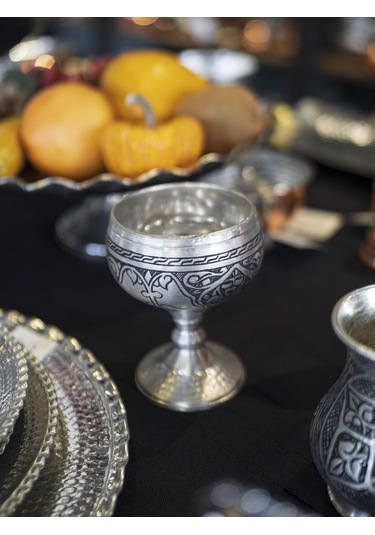 Bakır Kadeh Oyma Nakış İşleme