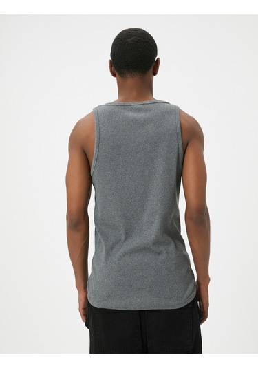 Koton Basic Atlet Yuvarlak Yaka Pamuk Karışımlı Gri 4sam30007mk Gri