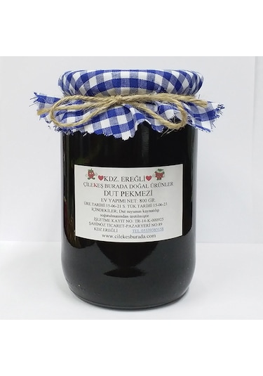 Çilekeş Burada Ev Yapımı Dut Pekmezi 800 G