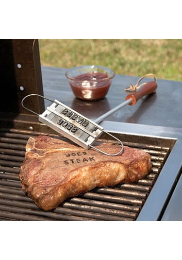 Ximistore9 Bbq Markalama Demiri - 55 Harf Ve Boşluk İçeren, Etlere Özelleştirilmiş Mesajlar Yapistırabilen Alüminyum Alaşım Isı Gösterge Çok Renkli