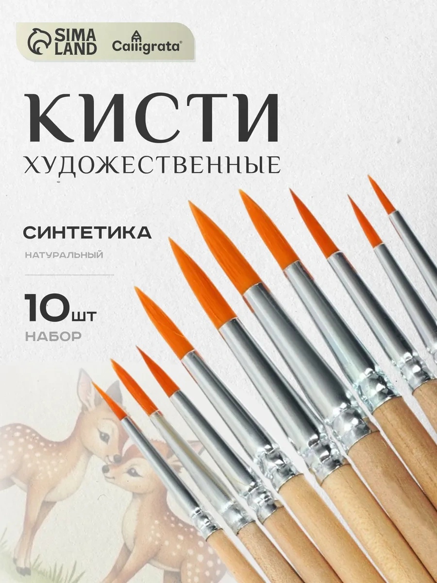 Calligrata Sanat İçin Naylon Fırçalar Seti 10 Adet 14081873