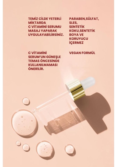 Bade Natural C Vitamini Yüz Serumu Aydınlatıcı, Ton Eşitleyici Ve Leke Karşıtı 30 ML