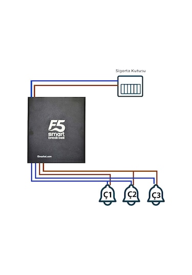 F5 Smart Fabrika Mola Zil Saati Seti Üç Çanlı Set