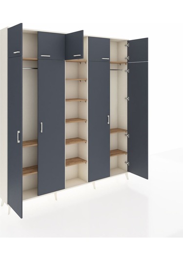 Arges Dolap 12 Raflı 9 Kapaklı 2 Askılı 220x30x243 Aytaşı-antrasit/çam Antrasıt/atlas Çam Arges Dolap 12 Raflı 9 Kapaklı 2 Askılı 220x30x243 Aytaşı-antrasit/çam Antrasıt/atlas Çam
