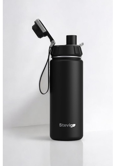 Stevig 1 Hand Leak-proof Sızdırmaz Çelik Termos 500 Ml Black St-207