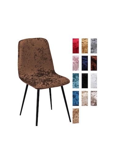 Gri Parlak Kadife Sandalye Örtüsü Bar Sandalyesi Örtüsü Kısa Sandalye Örtüsü Oturma Odası Koltuk Örtüsü