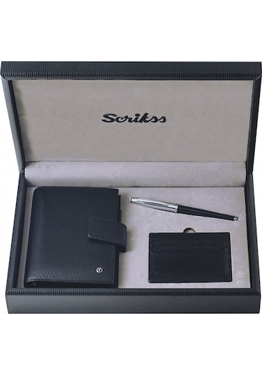 Scrikss Cep Ajandası + Comfort K.Kartlık+39 Roller Siyah Sdr 302 Siyah