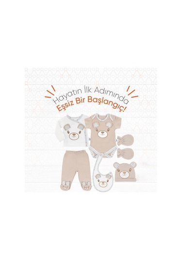 Gezenbebe Hero Bebek Hastane Çıkış Seti 6 Parça Organik