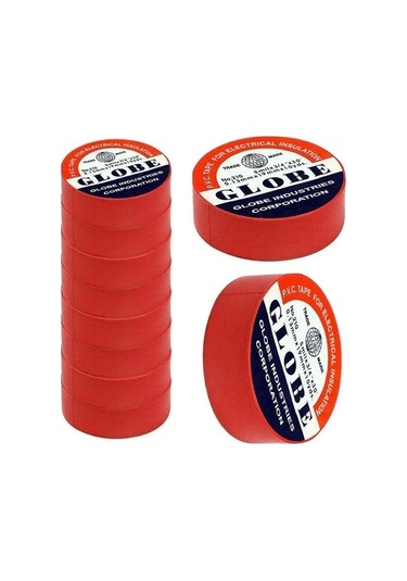 Globe Kırmızı İzole Bant 10 Adet