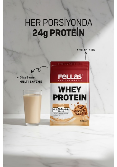 Fellas Whey Protein Tozu Doypack - Kurabiye Aromalı 525 G Kurabiye