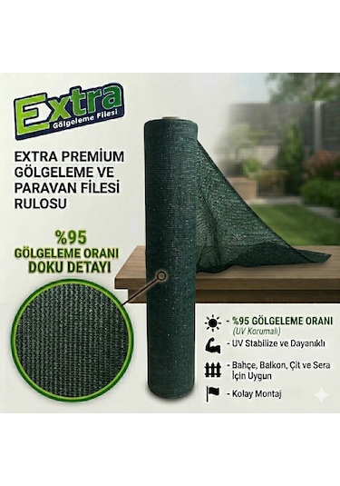 Extra Gölgeleme Filesi %95 - 115 Gr/m2 Yeşil