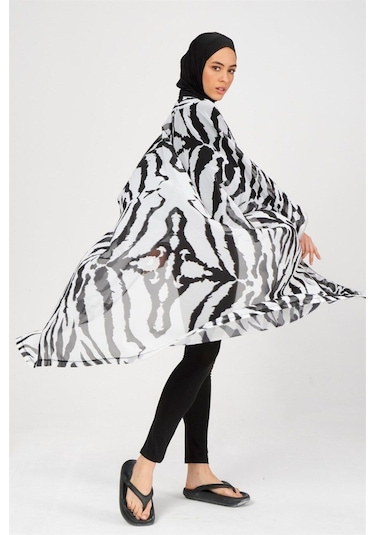 Alfasa Alf7015 Zebra Kemerli Pareo Siyah