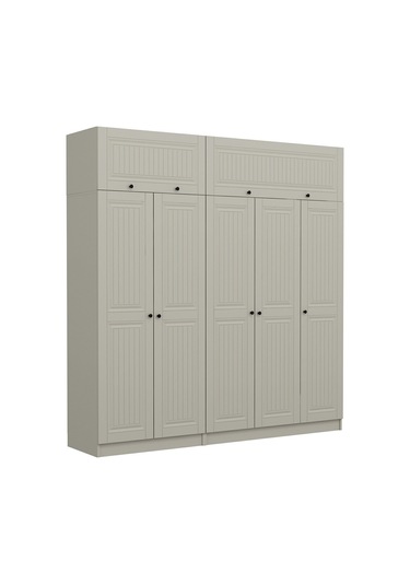 Kale 5 Kapaklı 2 İç Çekmeceli Dolap Ve Yüklük Kumtaşı Mebran İlkbahar 235cm Bej