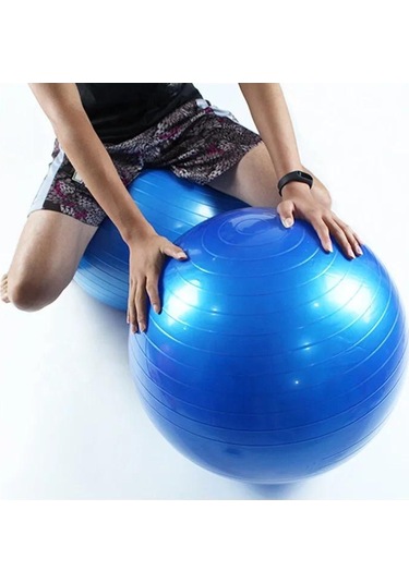 Pilates Topu 65 CM Pilates Pompası Egzersiz Set Fitness + Pompa Fuşya