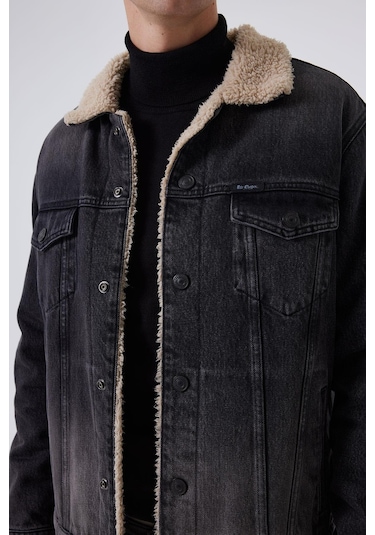 Lee Cooper Puebla 1 Erkek Jean Ceket Denım-16806-denım Siyah