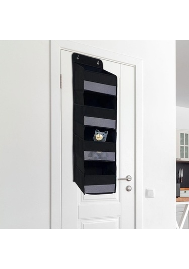 Pazly Suntek Derin Cepler Kapı Askılı Ayakkabı Rafı Ve Dolap Askısı Siyah Diğer