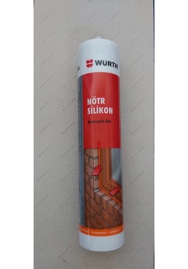 Würth Silikon Antrasit Gri Koyu Gri Nötr Silikon Genel Amaçlı Kullanım 310 Ml
