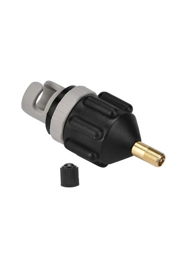 Şişme Bot Pompası Adaptörü Hava Pompası Dönüştürücü Hava Valfi Eklentisi Siyah 7.8x3.4CM