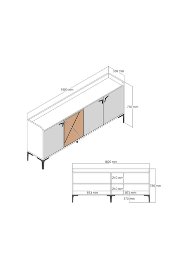 Variant Variant Venedik Konsol - Ceviz / Antrasit