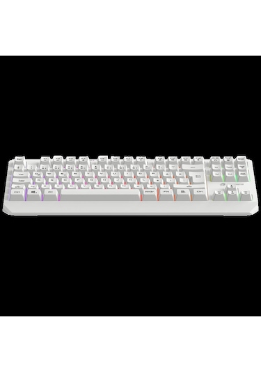 Gamebooster G75 Elya Rainbow Aydınlatmalı Beyaz Tkl Membrane Oyun Klavyesi