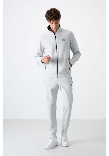 Tommy Life Hugo Gri Melanj Jogger Erkek Eşofman Takım - 85198 GRİ MELANJ