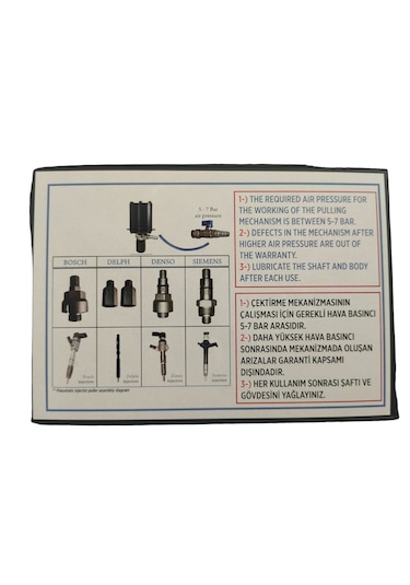 Pnömatik Enjektör Çektirme Seti