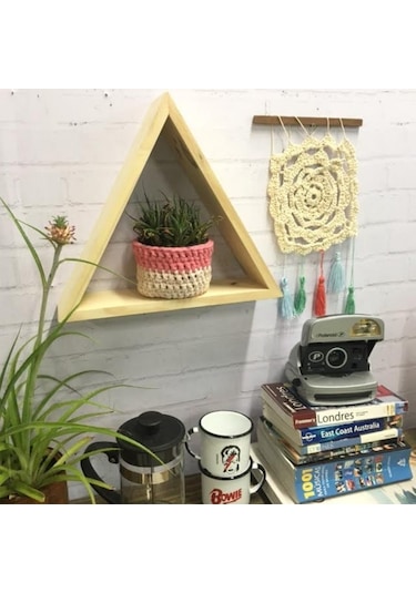 Umutpark Umutpark Umuthomedesing Ahşap Üçgen Duvar Raf.