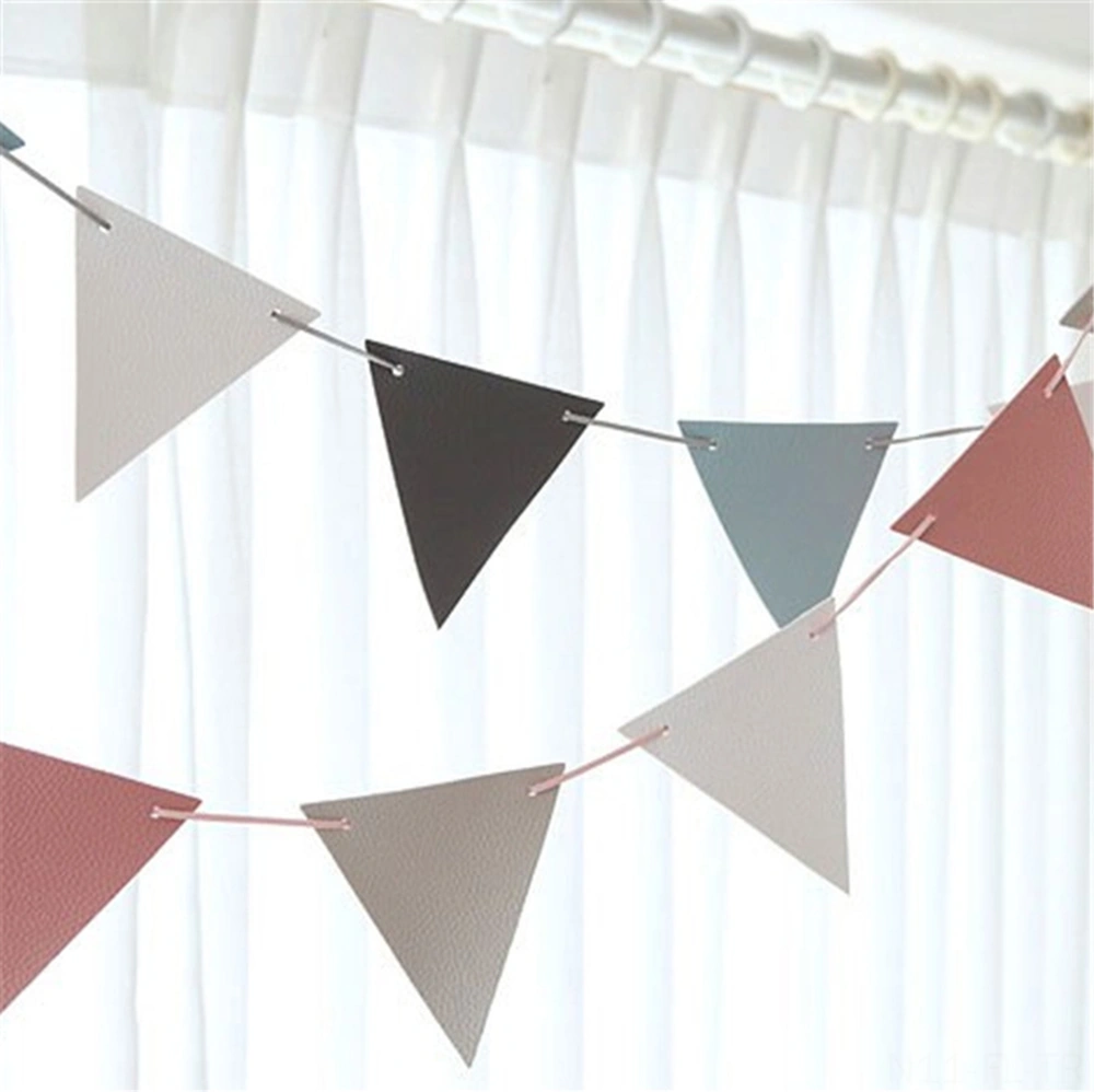 Lemestar 3 Metre Deri İp İle Kamp Bayrakları Seti - Kahverengi, 12 Adet Bayrak, Dış Mekan Kullanıma Uygun Kahverengi