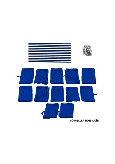 Pandami Mercedes Sprinter W902 Orta Şase 1997-2004 Uyumlu Mavi Raylı Oto Perde Takımı