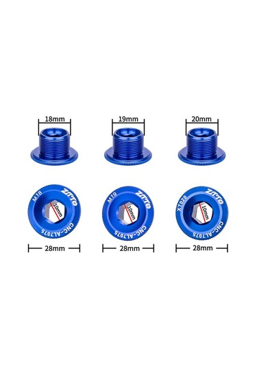 Sones 2 Adet Ztto Bisiklet Alüminyum Alaşımlı Krank Kapağı Dağ Bisikleti Krank Vidaları, Stil: M18 Kırmızı