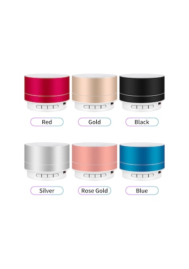 Kangvka Mavi Mini Bluetooth Hoparlör, Kablosuz 10m Menzil, 7 Renkli Işık, Tf Kart Desteği, Taşınabilir Ses Cihazı