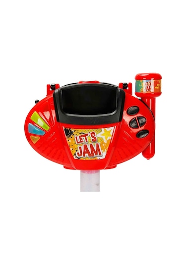 Sahne Artık Evde Müzikli Ve Işıklı Ayaklı Kırmızı Mikrofon İle Eğlence Başlasın