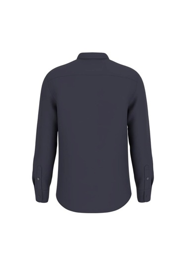 Guess Erkek Mavi Napa Keten Uzun Kollu Gömlek Mavi