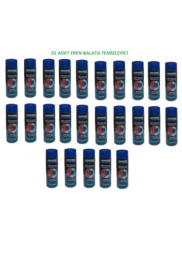 25 Adet Fren Balata Temizleyici Balata Spreyi Brake Cleaner 500 Ml X 25 Adet