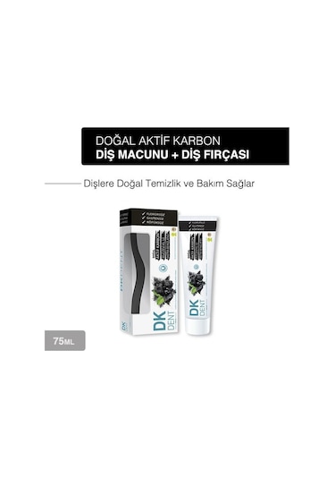 Dermokil DK Dent Aktif Karbon & Kil Beyazlatıcı Diş Macunu 75 ML + Diş Fırçası
