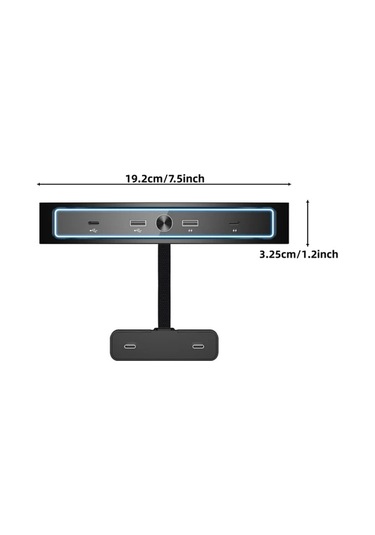 Xuweiwei Tesla Model 3/y 27w Hızlı Şarj Dok Istasyonu Led Aydınlatma Siyah