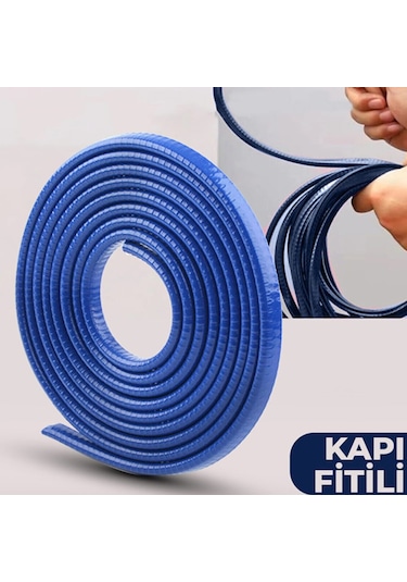 Araç Kapı Koruma Fitili Çarpma Çizilme Önleyici Fitil Mavi 5 Mtre