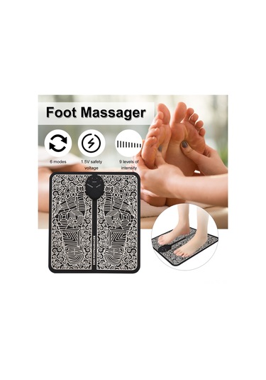 Skycity Usb Şarjlı Ayak Refleksoloji Masaj Cihazı - Ems Teknolojisi, 6 Mod, 9 Şiddet Seviyesi, Dijital Ekran, 300mah Pil Siyah