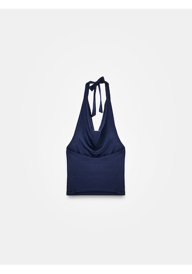 Dilvin 32973 Degaje Yaka Top-k.lacivert