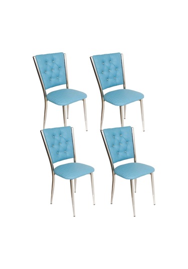 Beymobilya Kapitoneli Sandalye (Deri) (4 Adet)