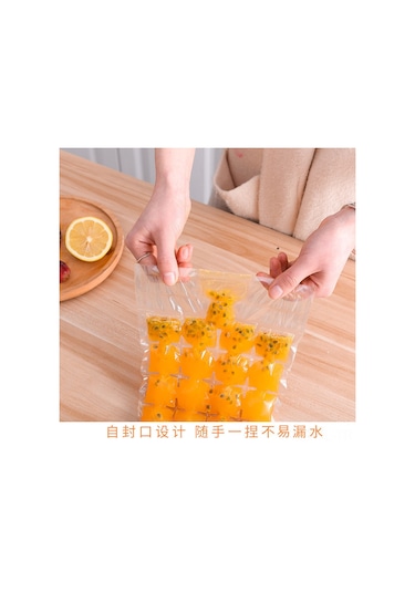 Hombey 24 Hücreli Tek Kullandım Donduruculuk Poşeti, Su Enjekte Edilebilir Otomatik Kapaklı, Mevsimlik Meyve Suyu Ve Buzluk İçin Plastik Kalıp, 10'lu Paket Çok Renkli