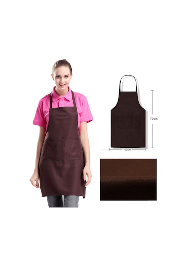 Qingmipy Beyaz Restoran Garson Apronu 73x58cm - Logo Baskılı Özel Tasarım - Dayanıklı Malzeme - Ev Ve İş Yeri Kullanıma Uygun