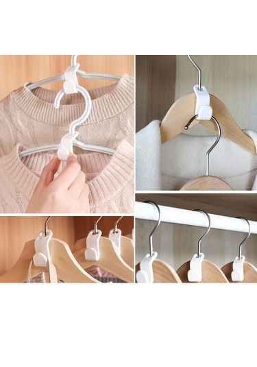 Askı Çoklayıcı Kanca 10 Adet Askı Çoğaltma Aparatı - Al4683 Beyaz