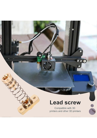 Ender 3s Ender 3 Pro İçin 2 Set T8 Anti-geri Tepme Yaylı Somun