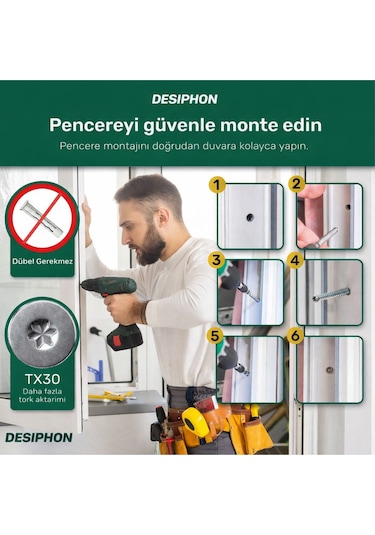 Buldex Dübelsiz Montaj Vidası 12 Lik 7,5x120 Mm 10 Adet 1