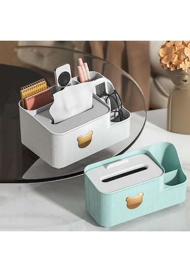 Sones Çizim Kağıdı Masaüstü Düzenleyici Sehpa Çok İşlevli Uzaktan Kumandalı Saklama Kutusu, Renk: Yeşil Büyük Diğer