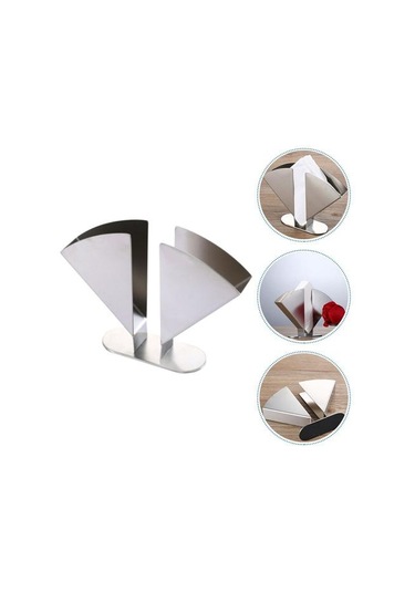 1 Adet Masaüstü Peçete Standı Sektörü Şekilli Paslanmaz Çelik Serviette Tutucu Kağıt Tutucular